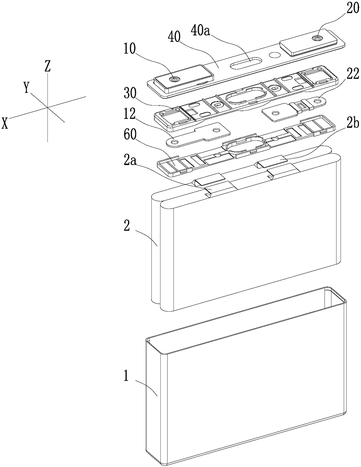 Power battery top cover structure and power battery