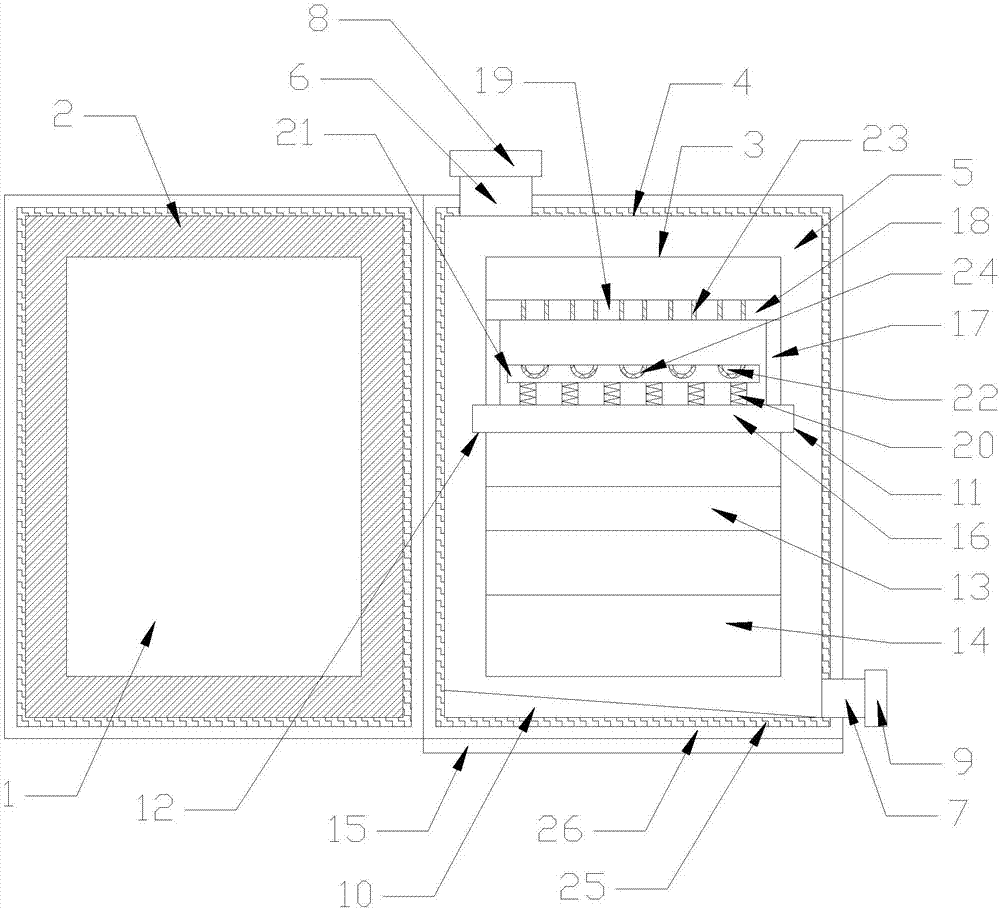 Clinical lab anti-pollution sample storage device