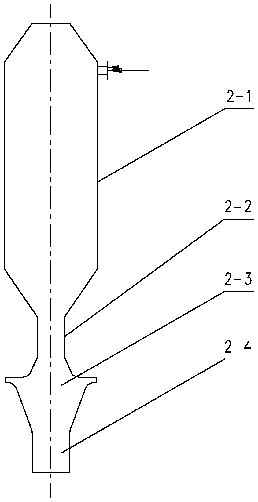 A device and method for preparing coal tar and coal gas by coupling down-flow pyrolysis and up-flow gasification