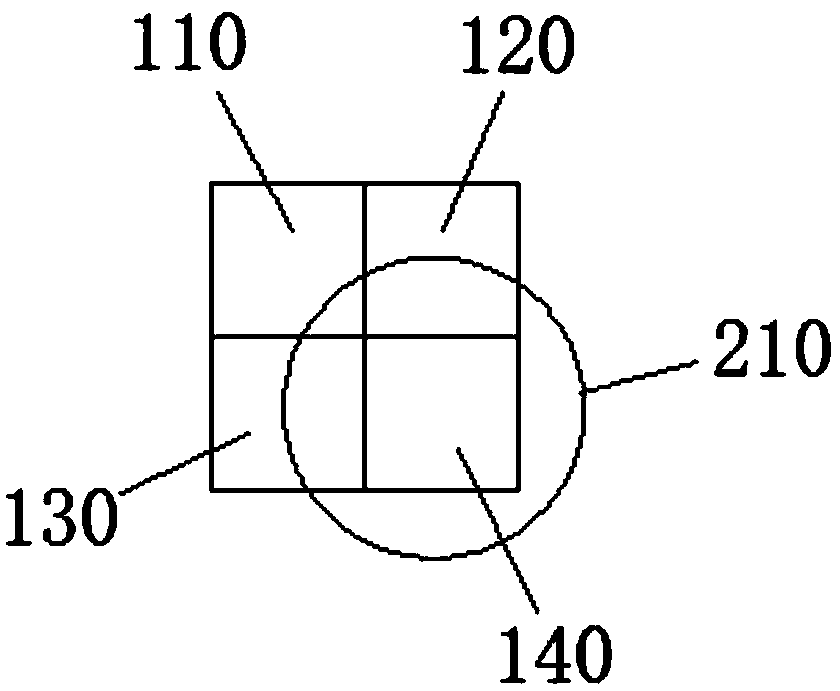 Self-focusing lens array for fingerprint identification and mobile terminal