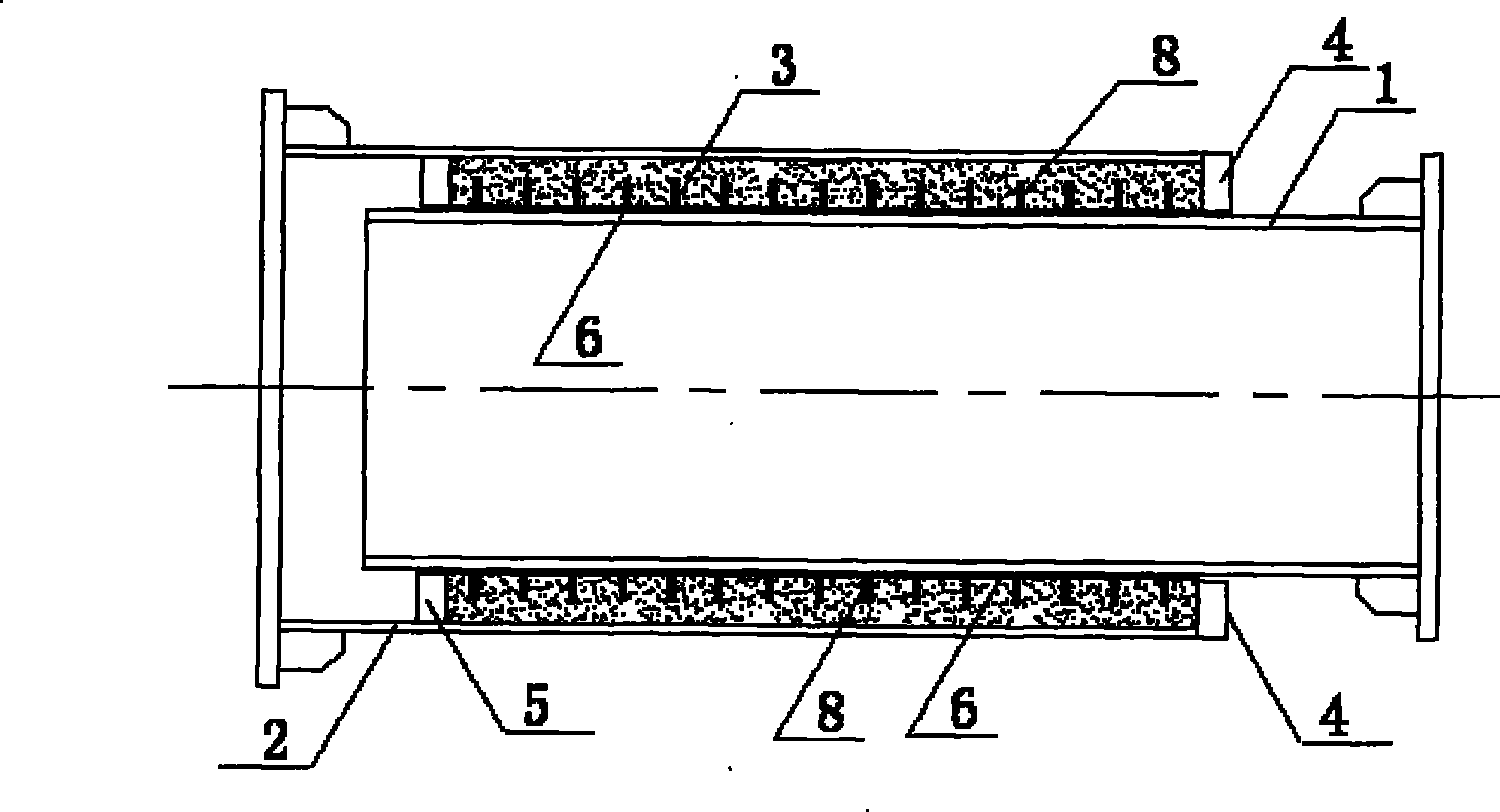 Grouting sleeve dissipative element with protection piece