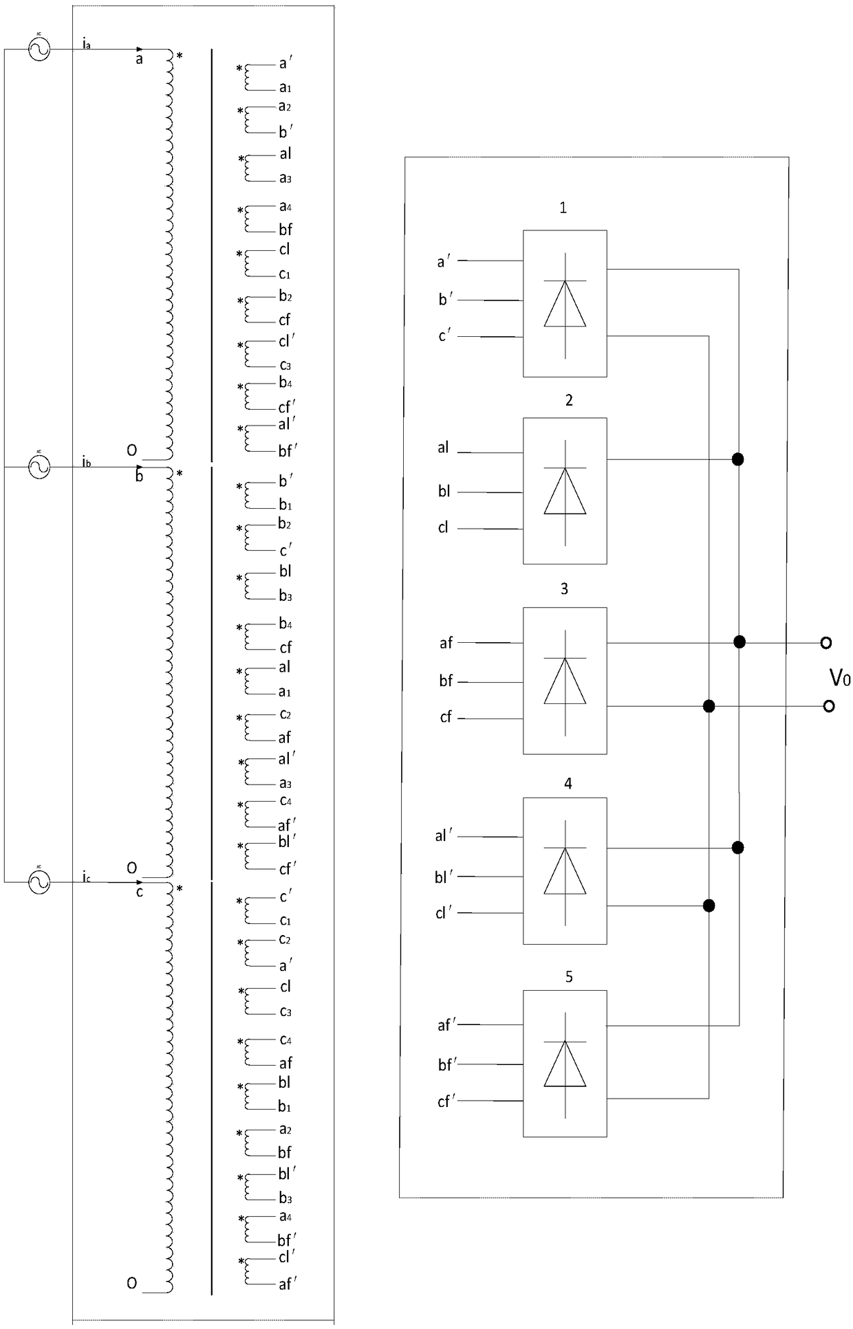 An isolated step-down 30 pulse transformer rectifier