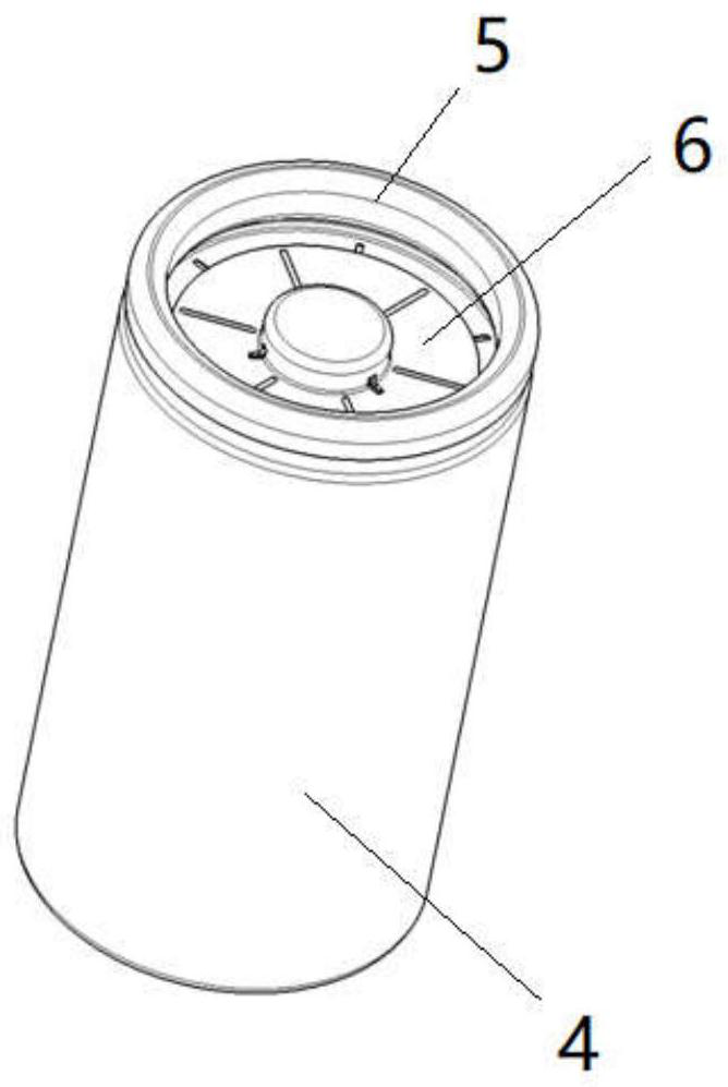 Conical surface sealing cylindrical battery and preparation method thereof