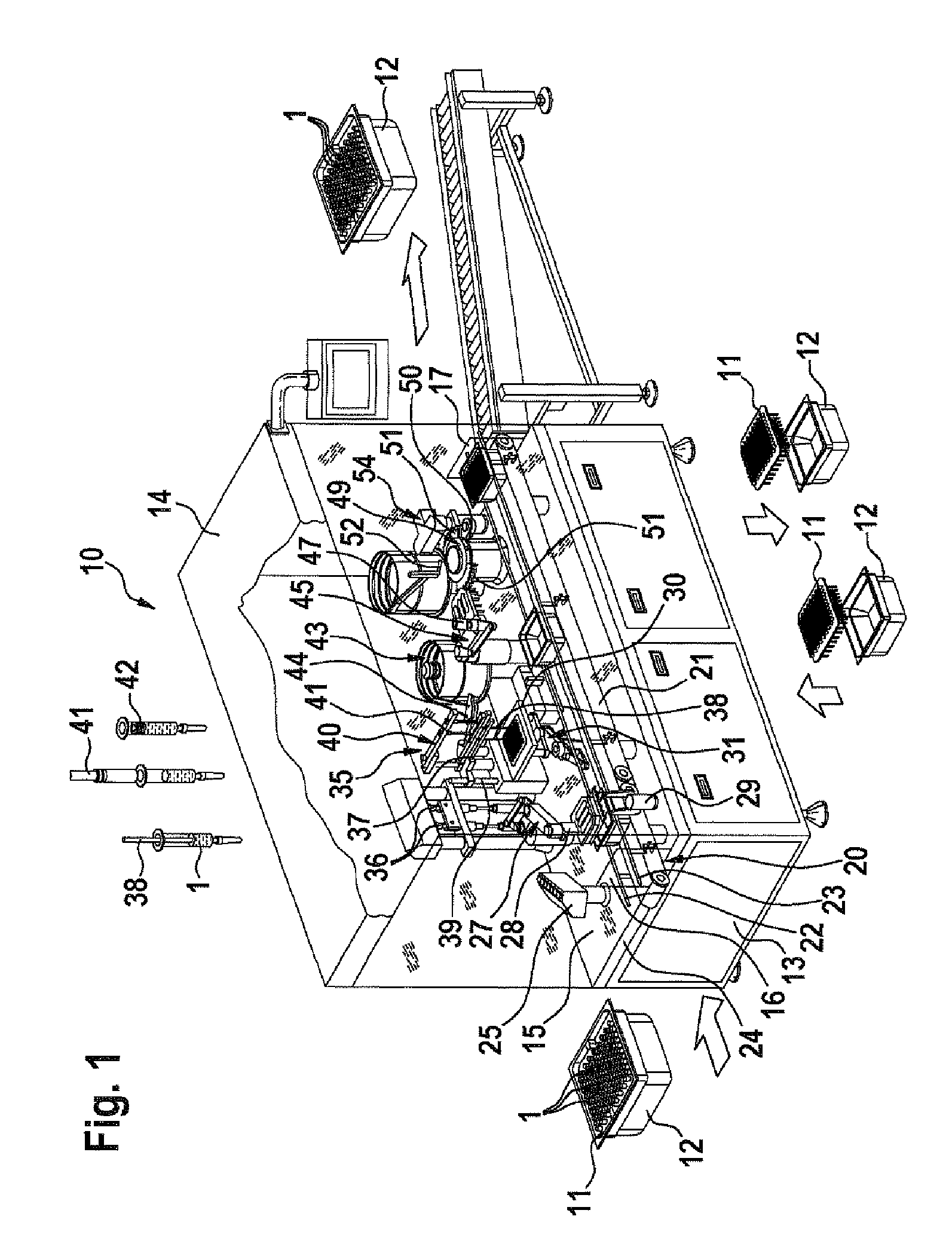 Device for filling and sealing pharmaceutical containers