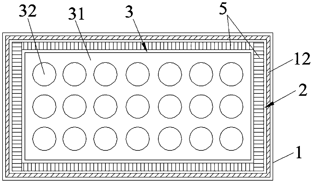 Shatter-resistant egg packaging box