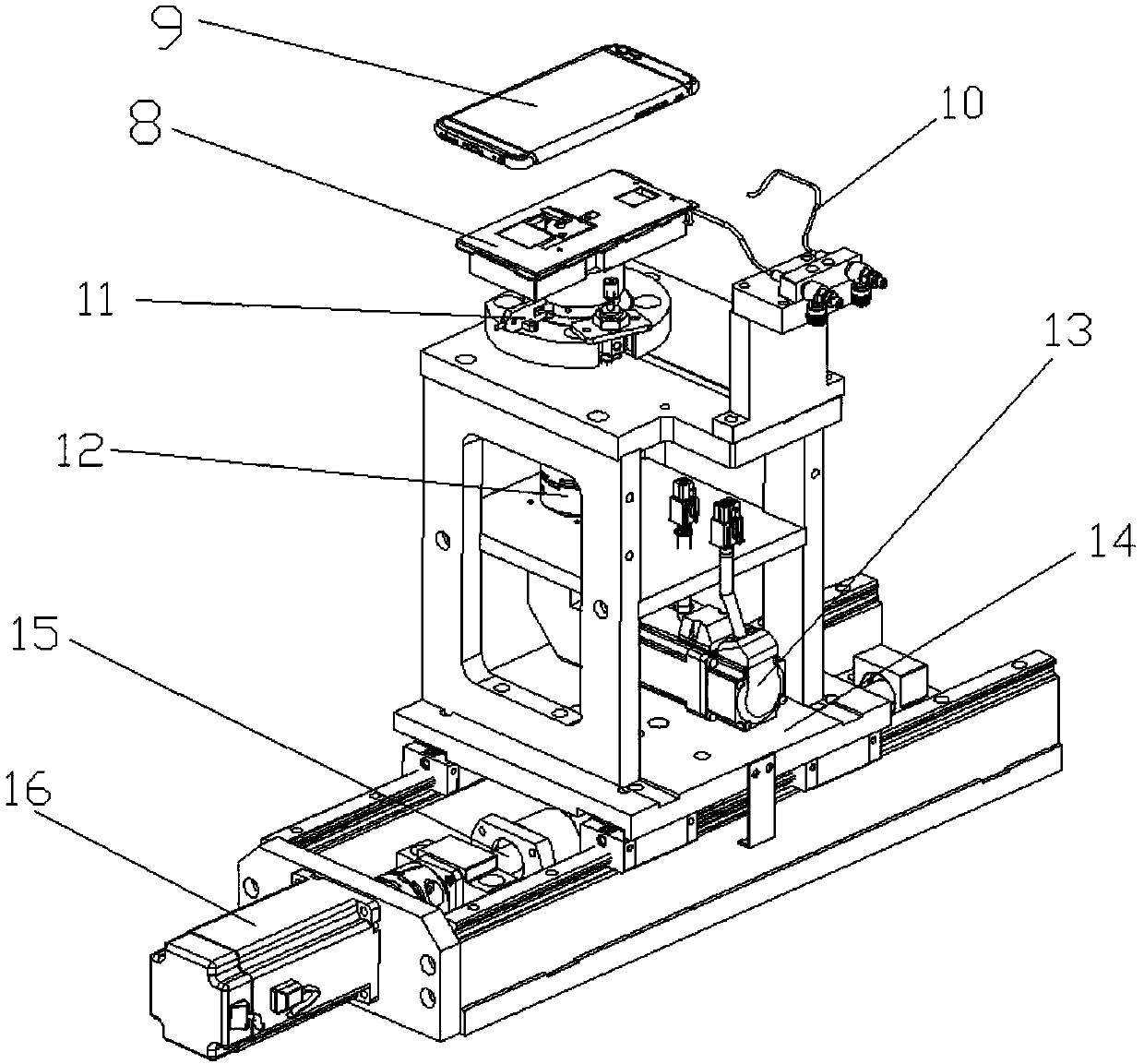 Multi-axis polishing machine of back cover of smart phone