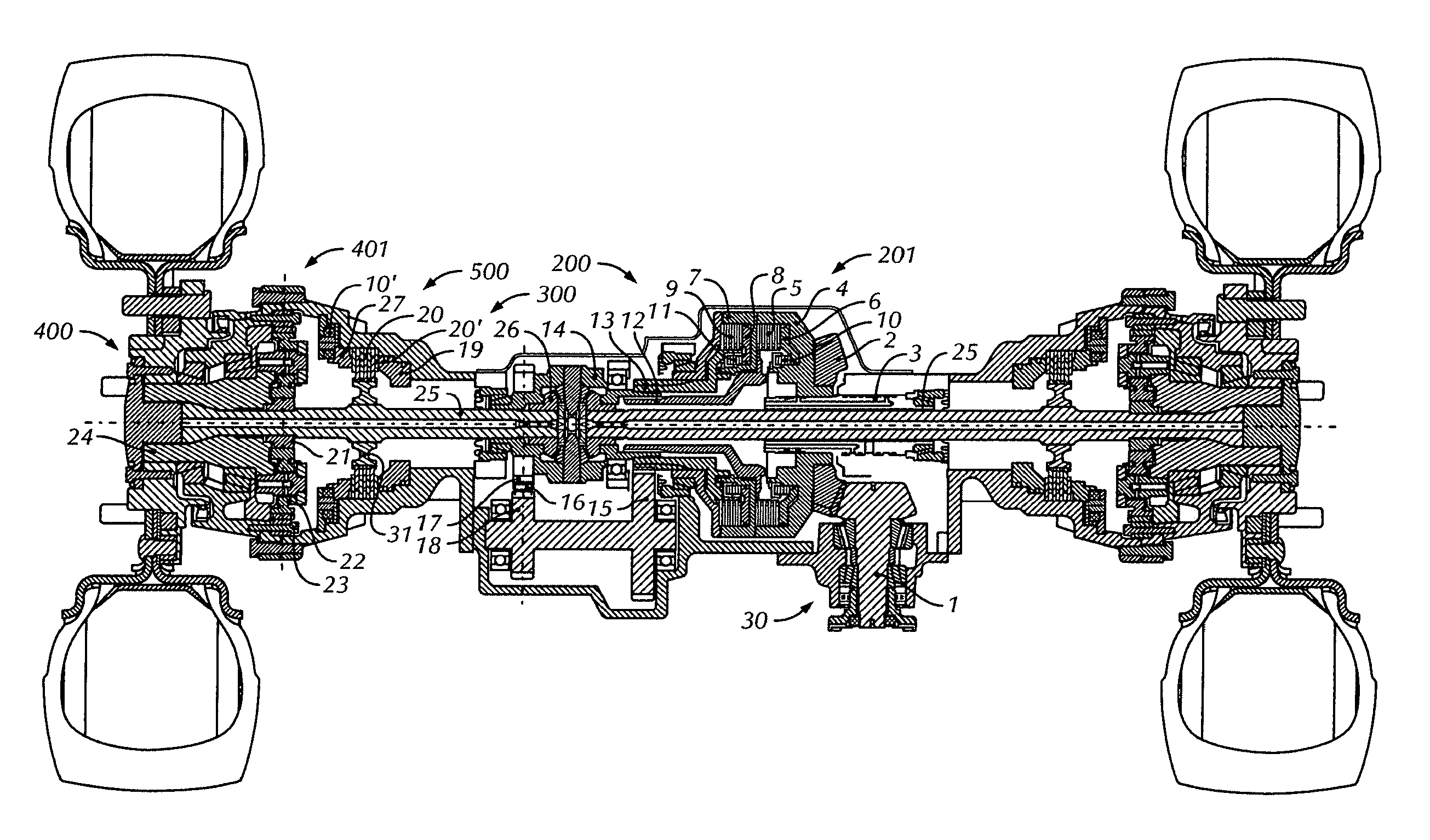 Transmission having simple construction