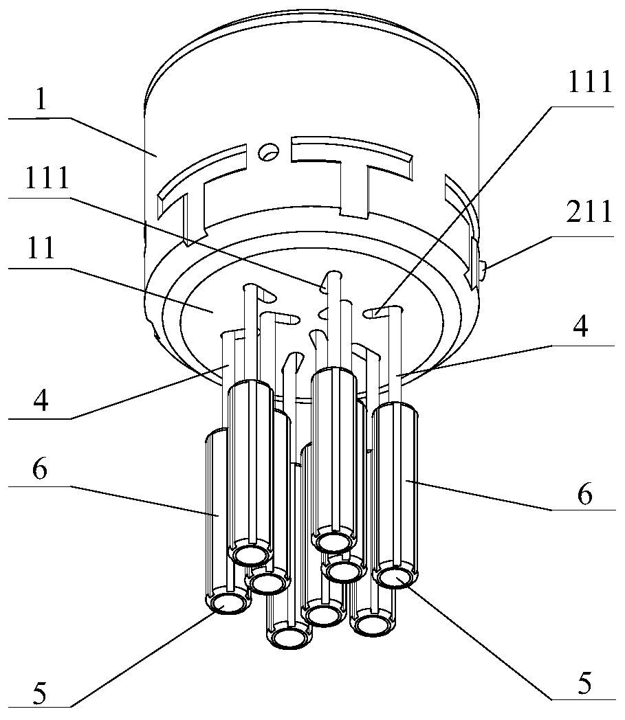 Laminated telescopic flat clamp grabbing sliding pipe self-adaptive robot hand device