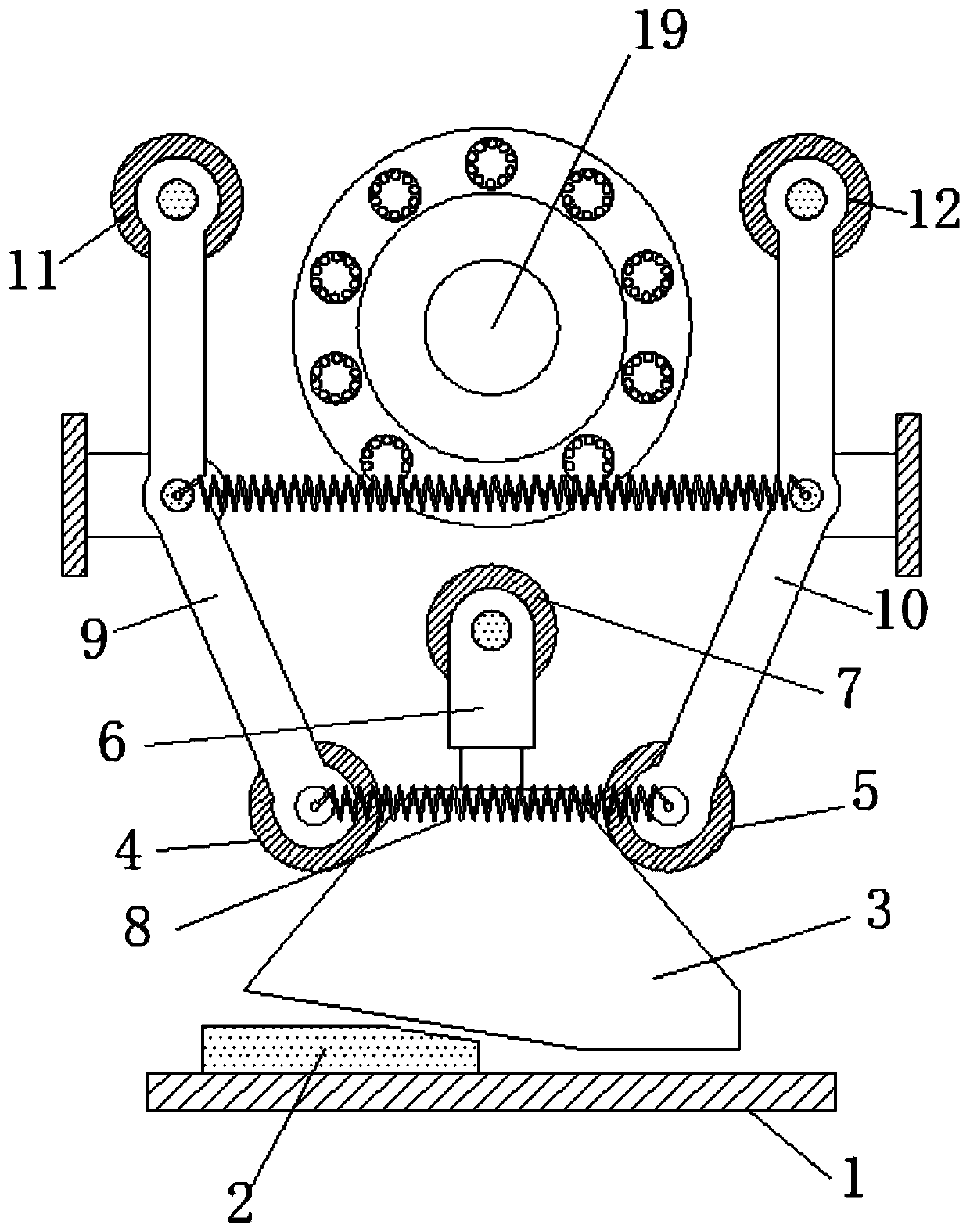 Device for clamping and conveniently maintaining motor stator on basis of intermittent motion