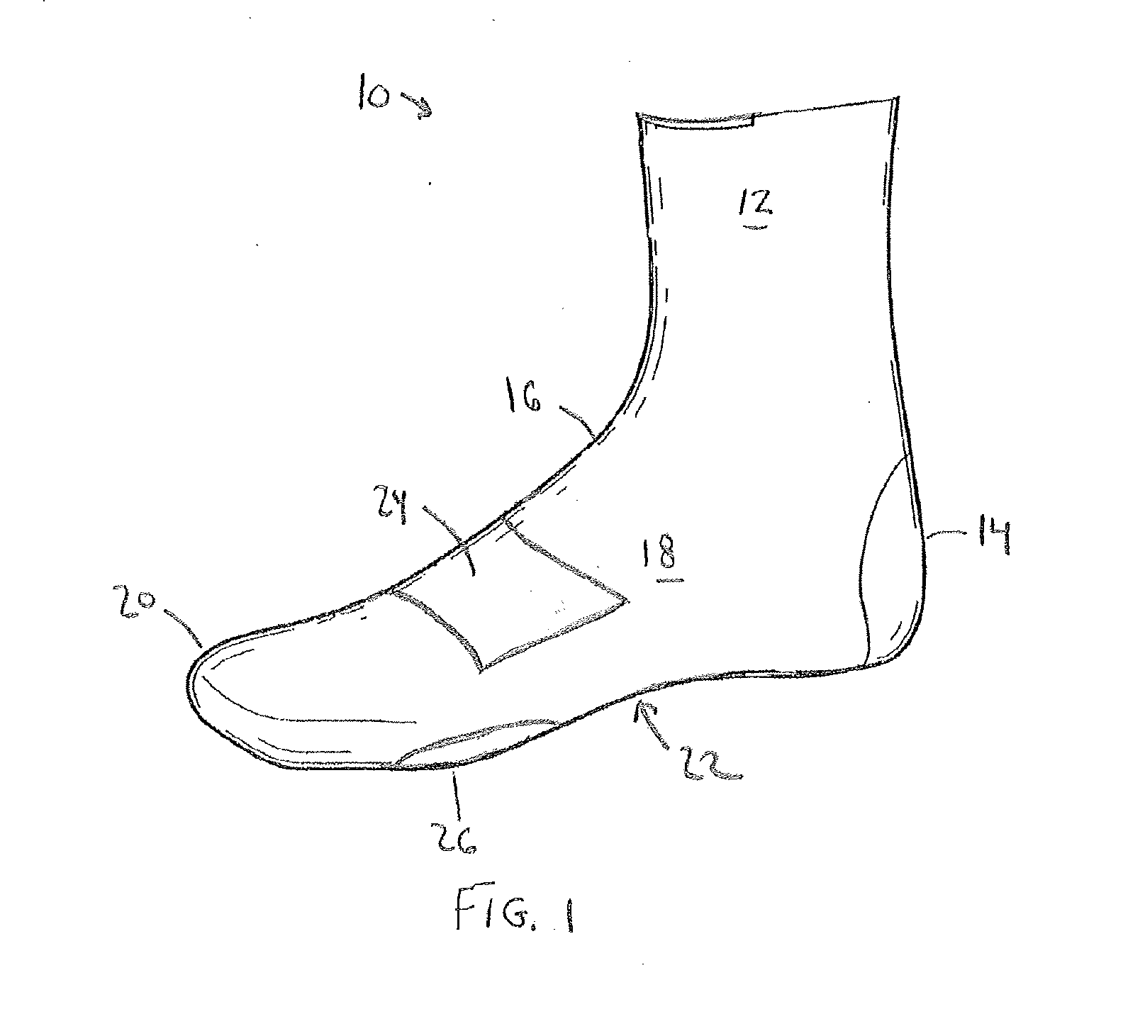 Socks and other footwear with selective friction reducing features