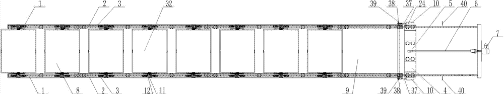 Cycle conveying device for bedplate