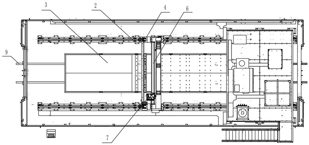 Semitrailer bottom plate laser welding equipment