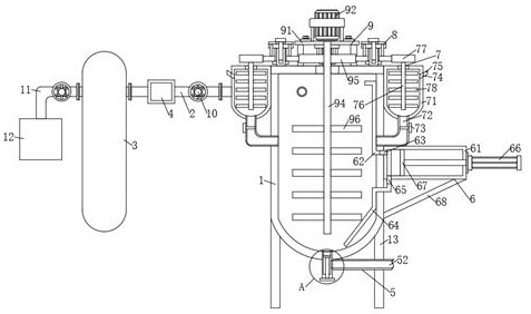 Chemical reaction kettle with air pressure stabilizing structure