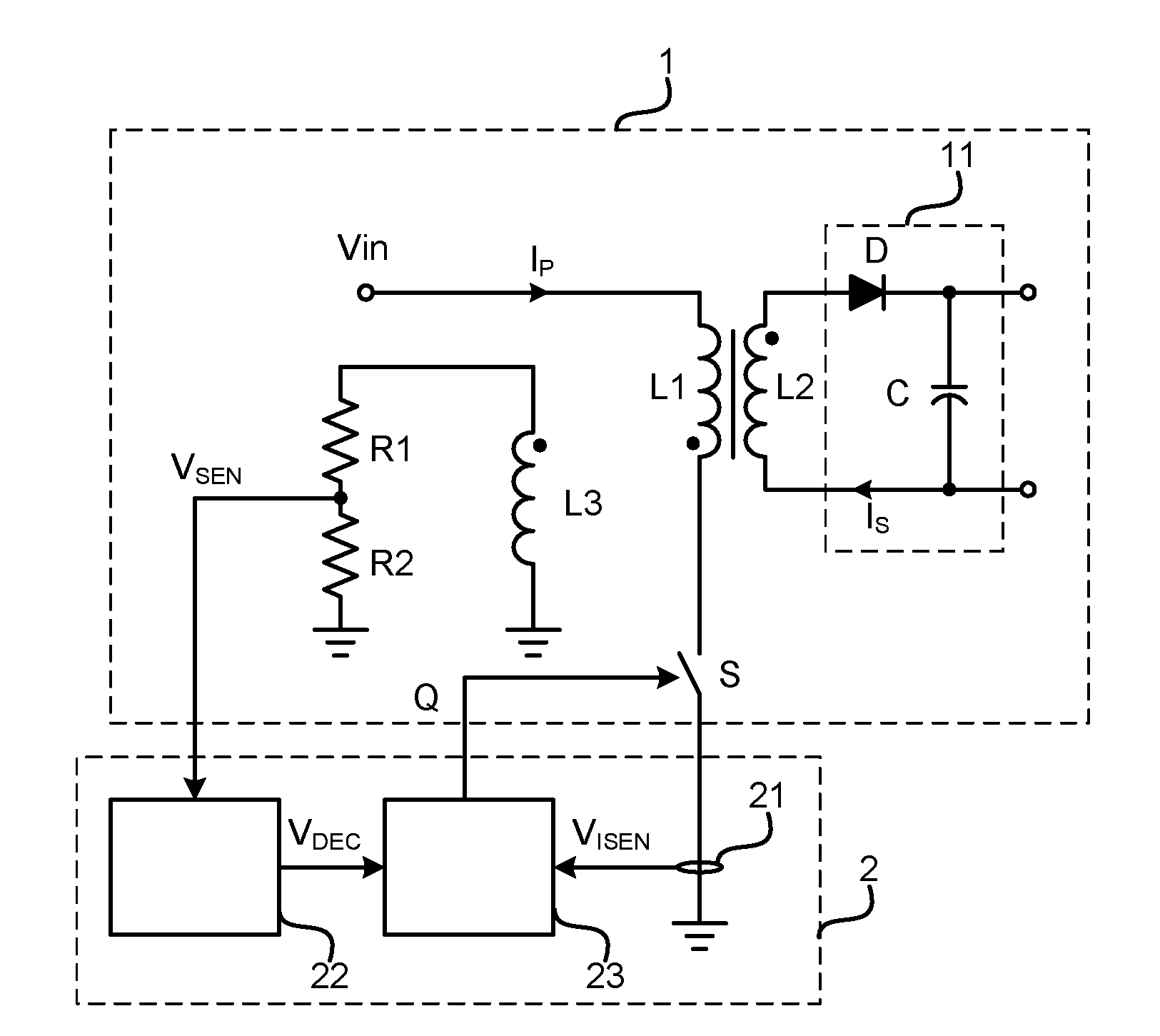 Control circuit, control method and flyback converter of primary-side feedback control thereof