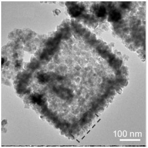 Porous thin-wall titanium dioxide/strontium sulfate heterojunction hollow nanocube and preparation method thereof