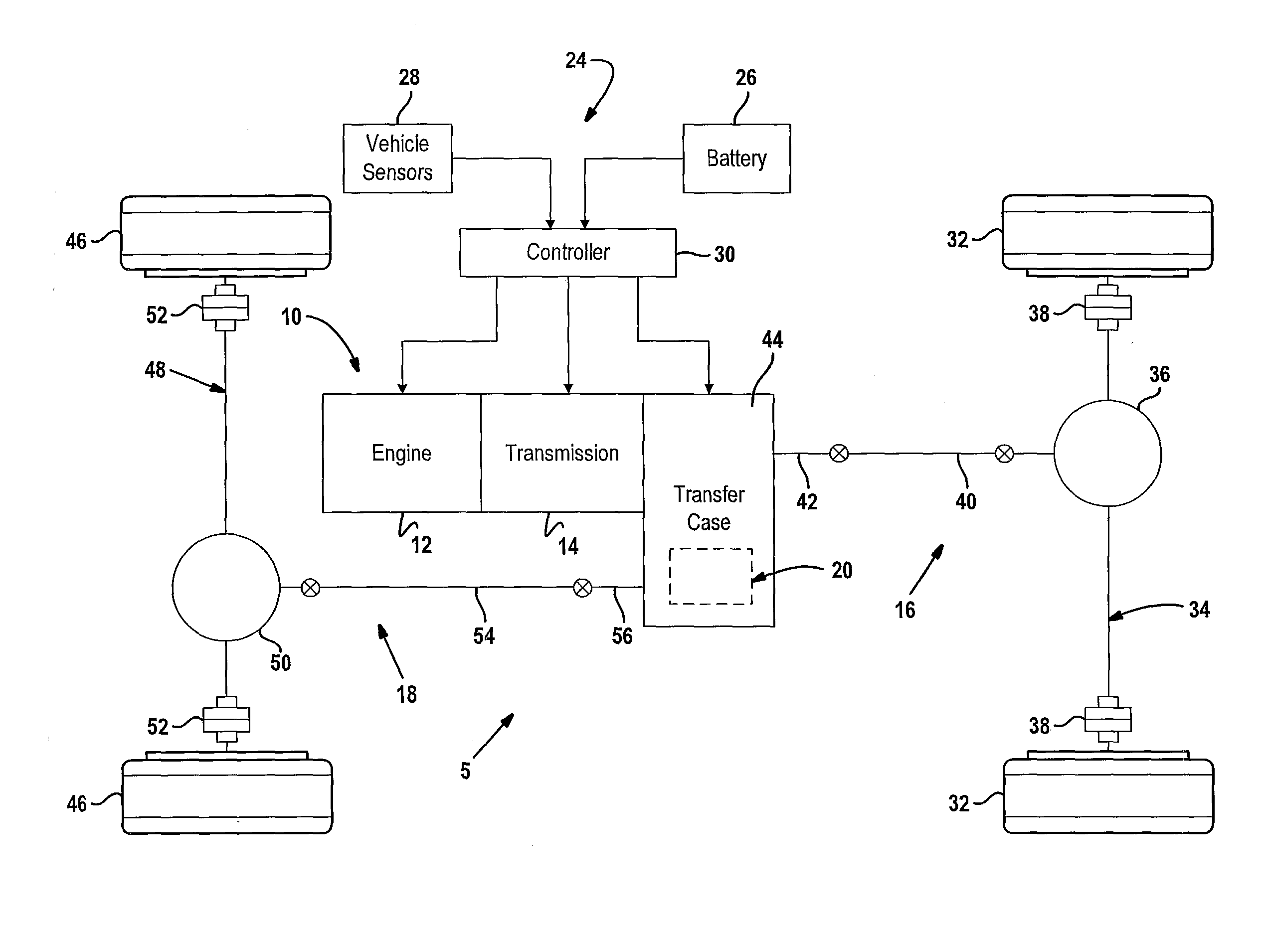 Multi-mode hybrid electric transfer case for four-wheel drive vehicle