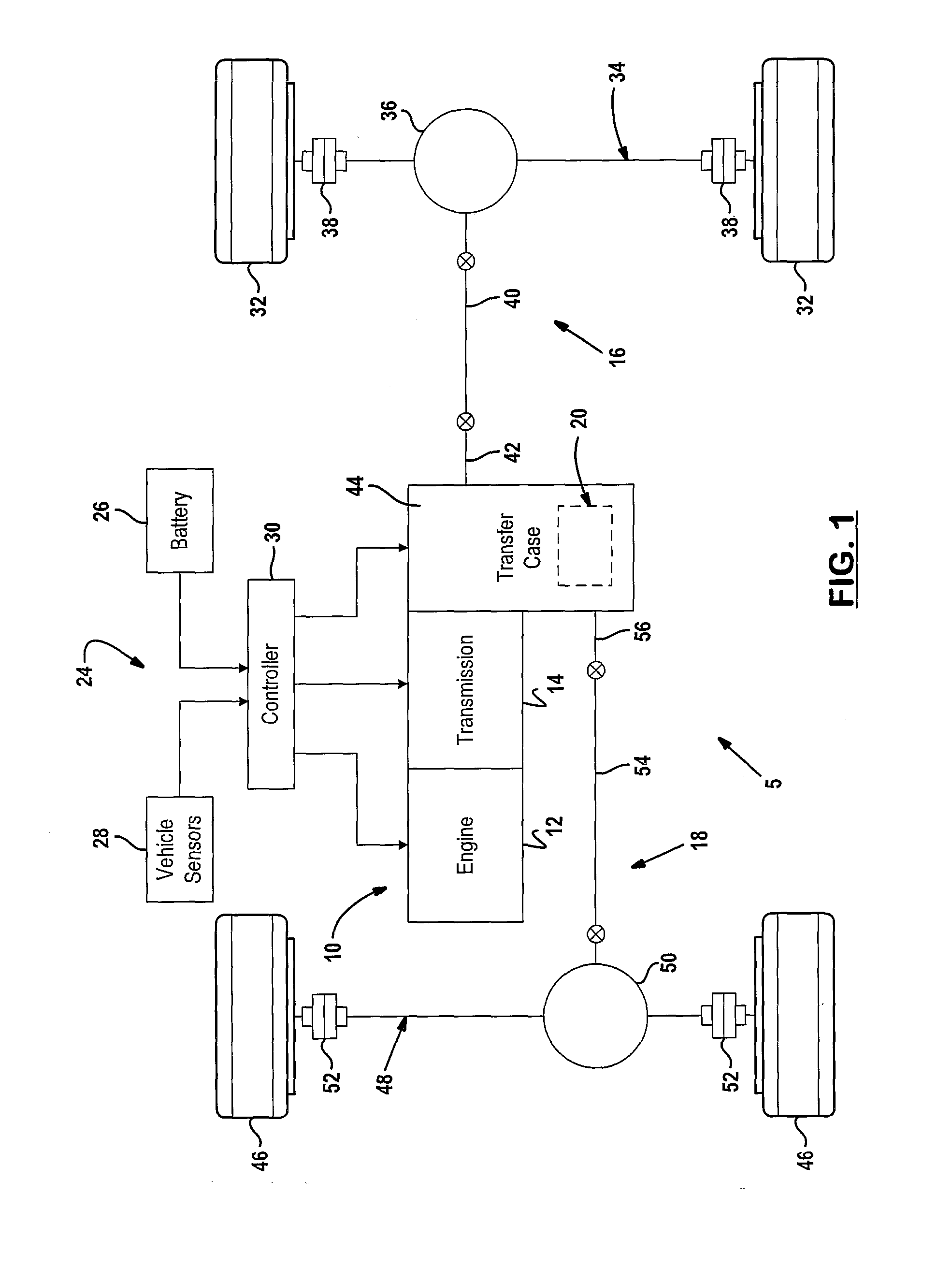 Multi-mode hybrid electric transfer case for four-wheel drive vehicle