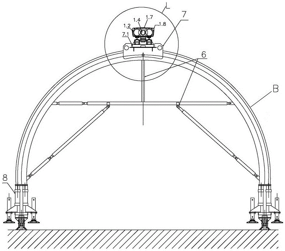 A kind of tunnel pre-lining construction equipment and construction method