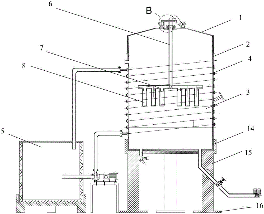 Rice wine or Hualushao rice wine aging device provided with reaction kettle