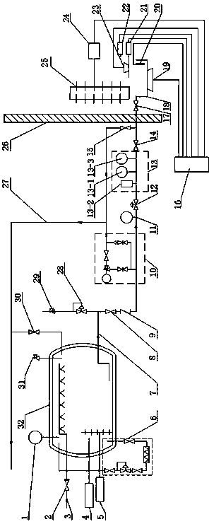 Liquefied natural gas (LNG) drain diffusion and pool fire combustion simulated experimental platform and LNG drain diffusion and pool fire combustion simulated experimental method