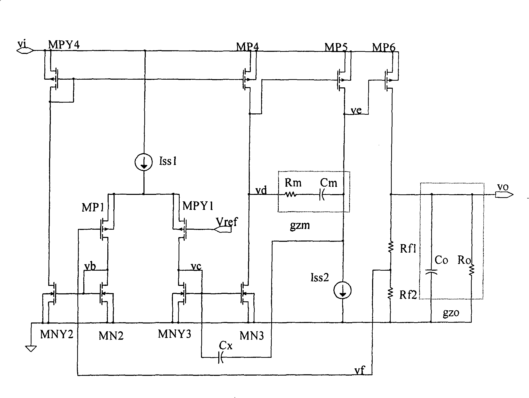 High-power supply noise restraint low-voltage difference voltage regulator