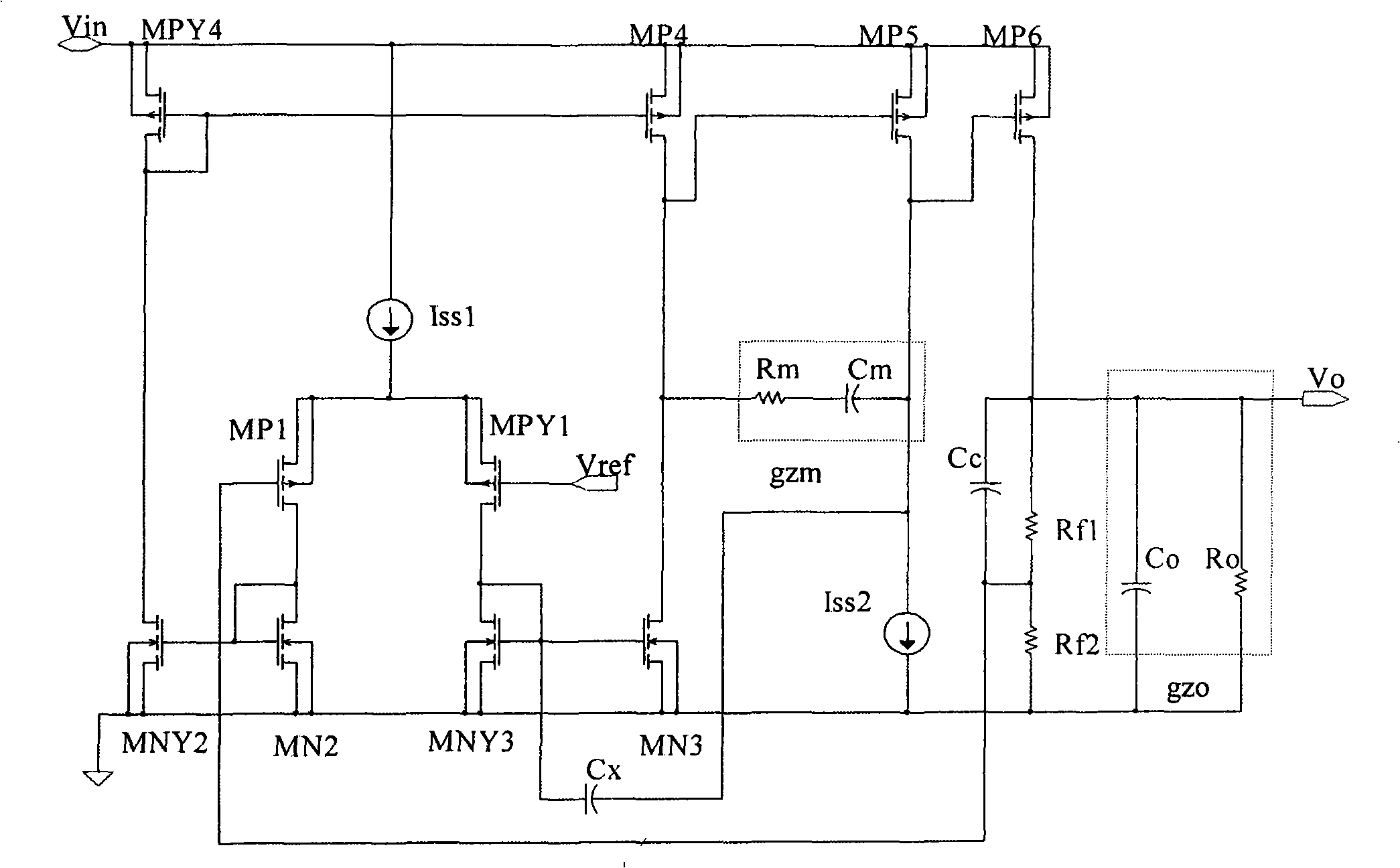 High-power supply noise restraint low-voltage difference voltage regulator