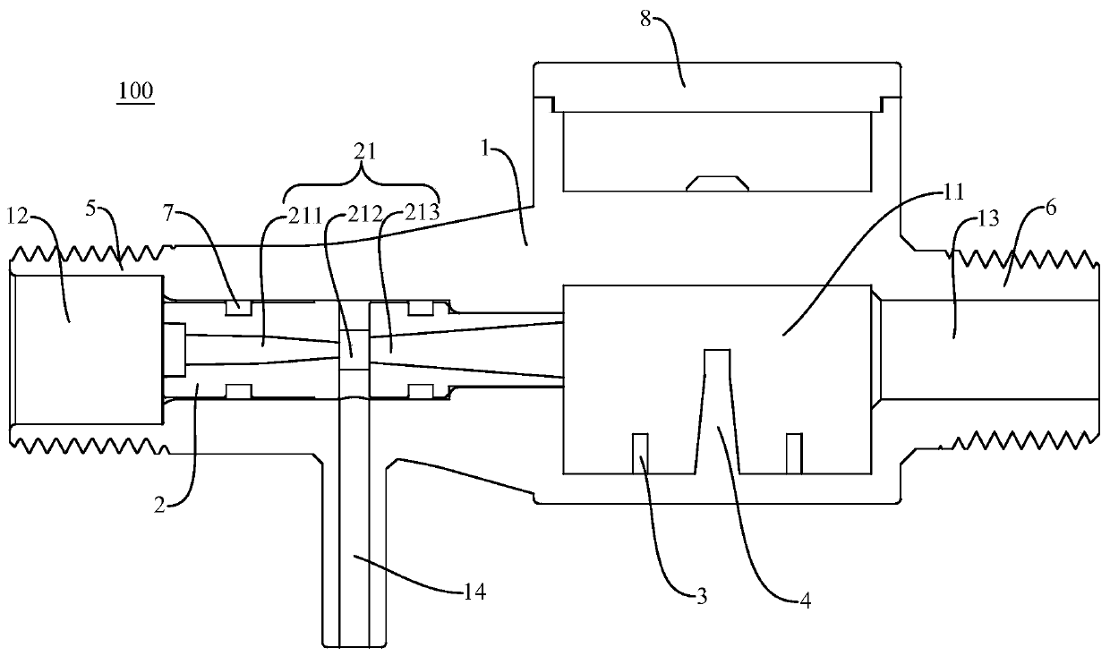 An overflowing type electrolysis sterilization device and a household electric appliance with the same