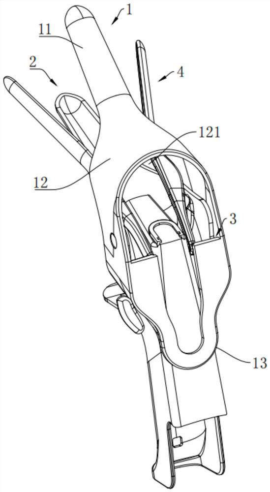 Expansion structure and four-wing vaginal dilator