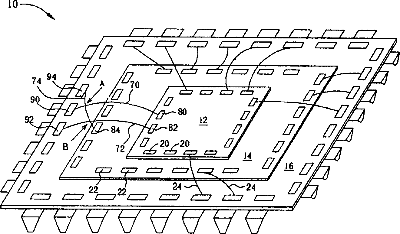 Wire bonding packaging body