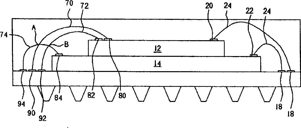 Wire bonding packaging body