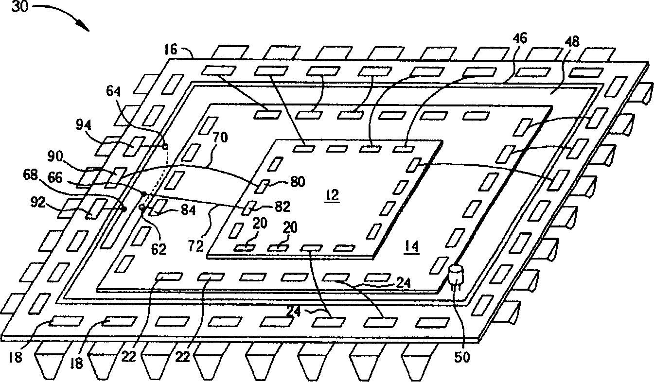 Wire bonding packaging body