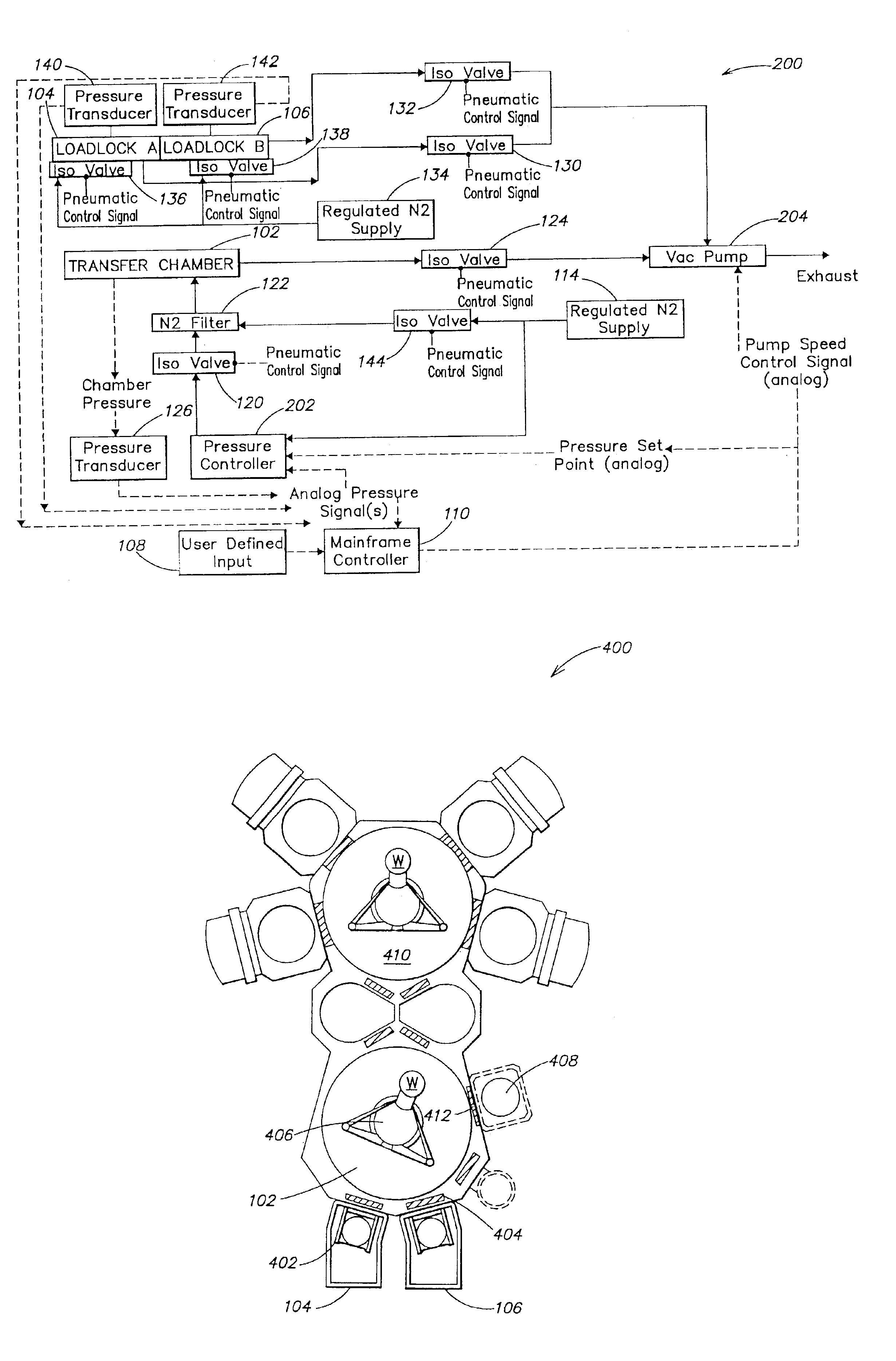 Methods and apparatus for maintaining a pressure within an environmentally controlled chamber