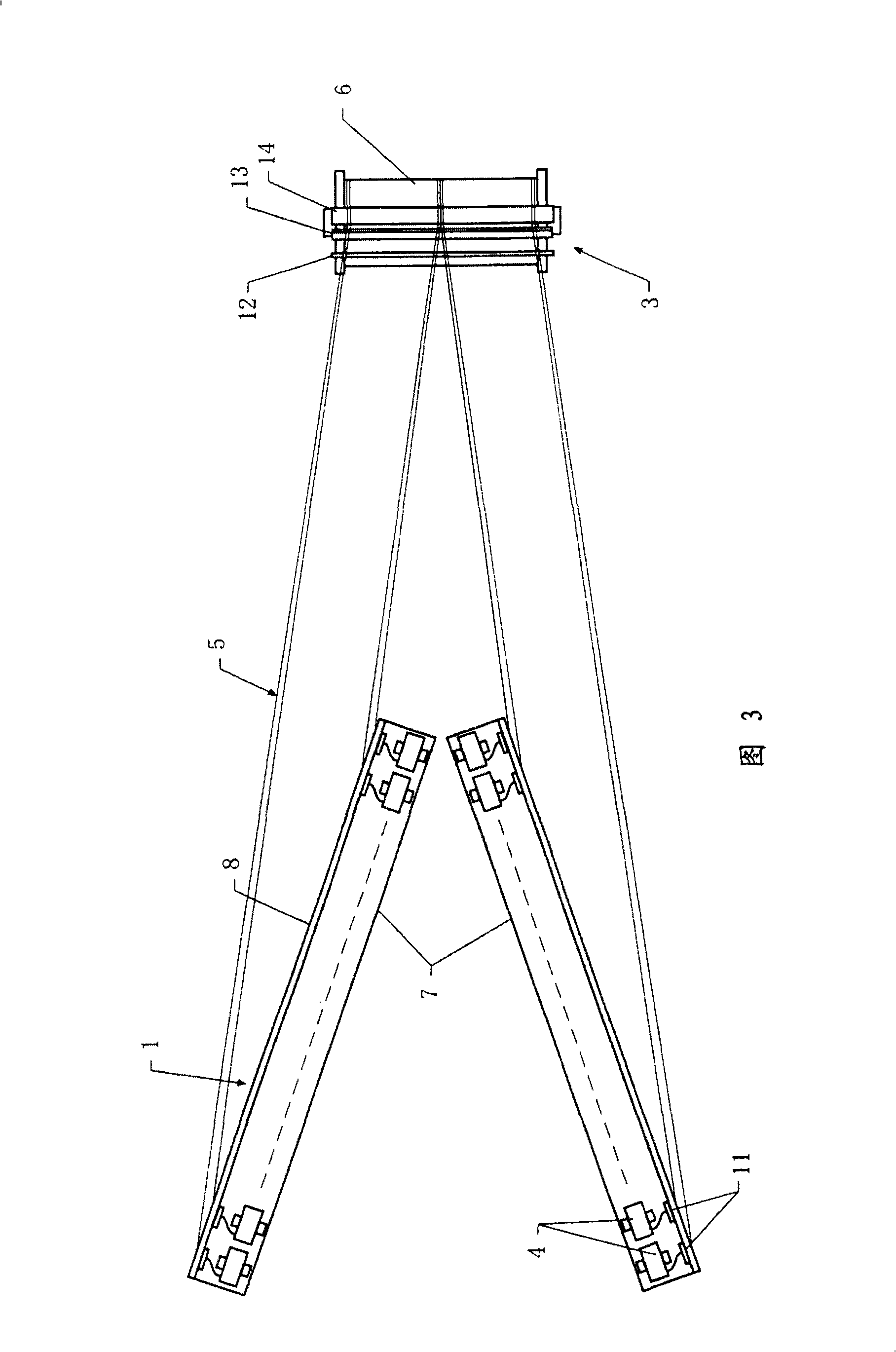 Beaming method of warp shaft