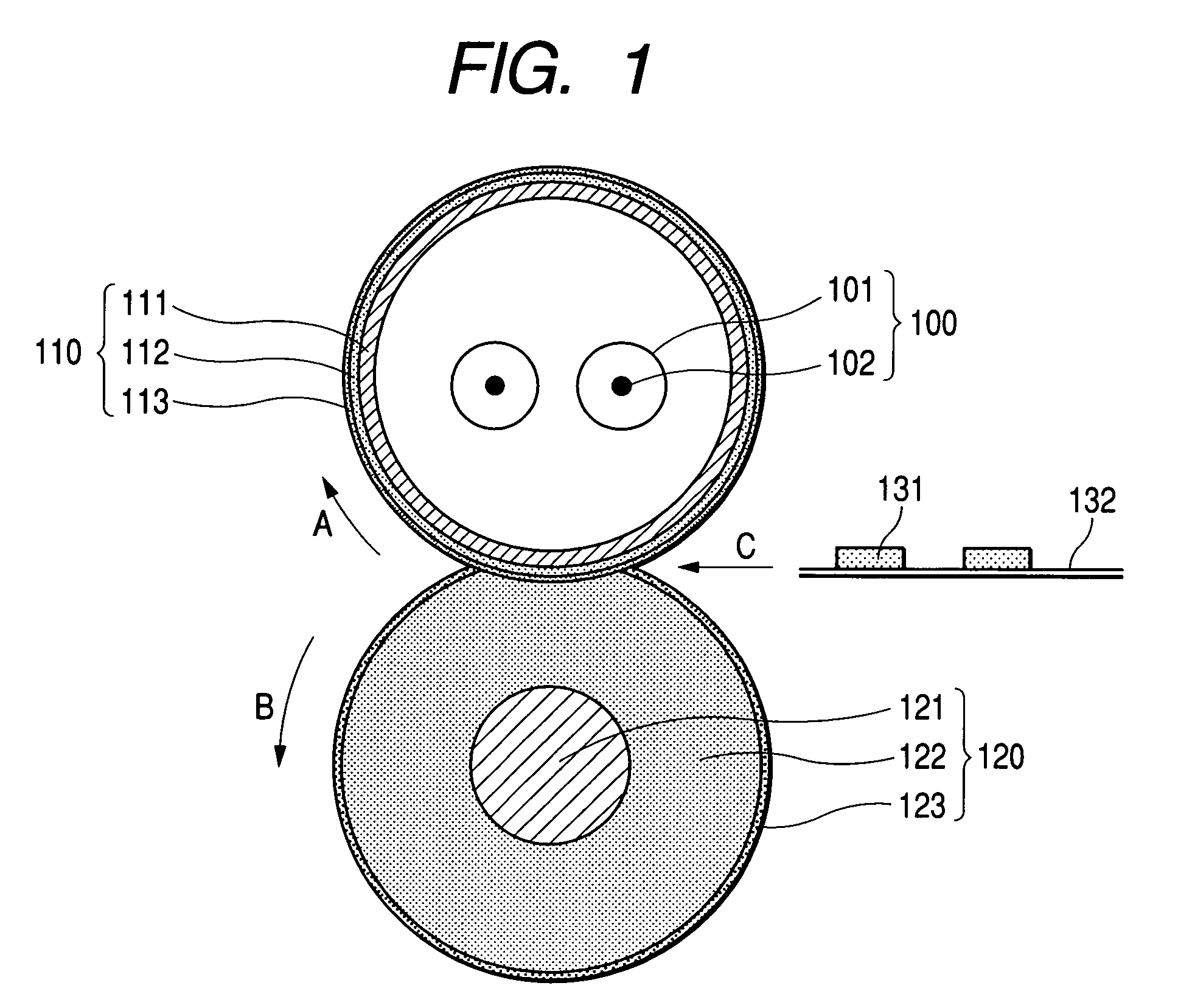 Fixing device and image forming apparatus including a heating roller with multiple heaters