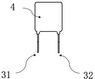 PPTC (polymeric positive temperature coefficient) thermosensitive resistor with high voltage withstanding grade and preparing method of PPTC (polymeric positive temperature coefficient) thermosensitive resistor