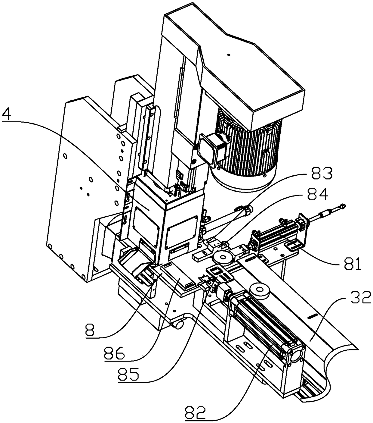 Fully-automatic magnetic ring chamfering-grinding equipment capable of carrying out dust removal on magnetic ring