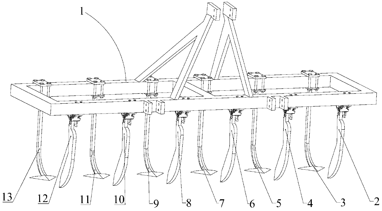 On-line monitoring device and method for field intertillage topdressing operating quality