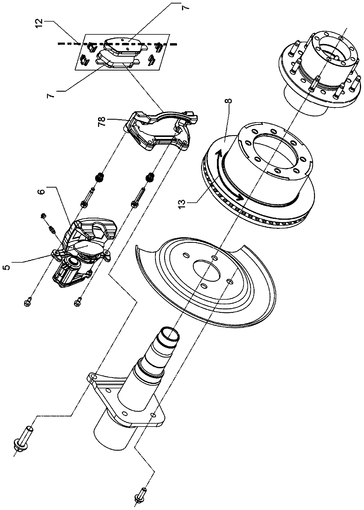 Oversized Brake Piston Footing