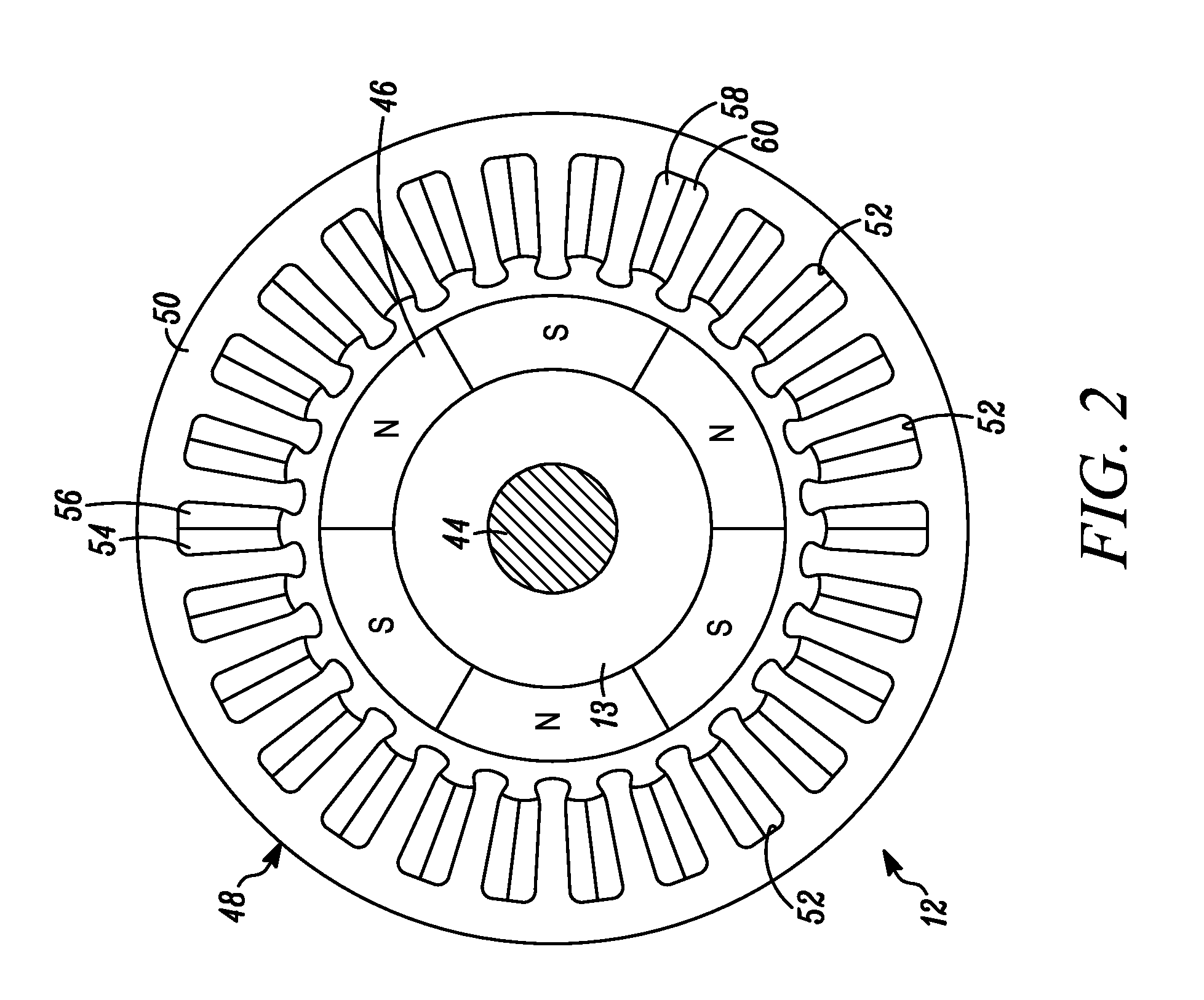 Motor having controllable torque