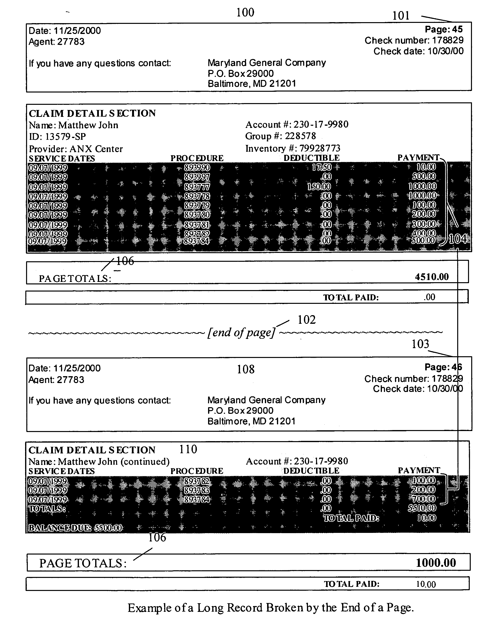 Method and system for extracting information from a document