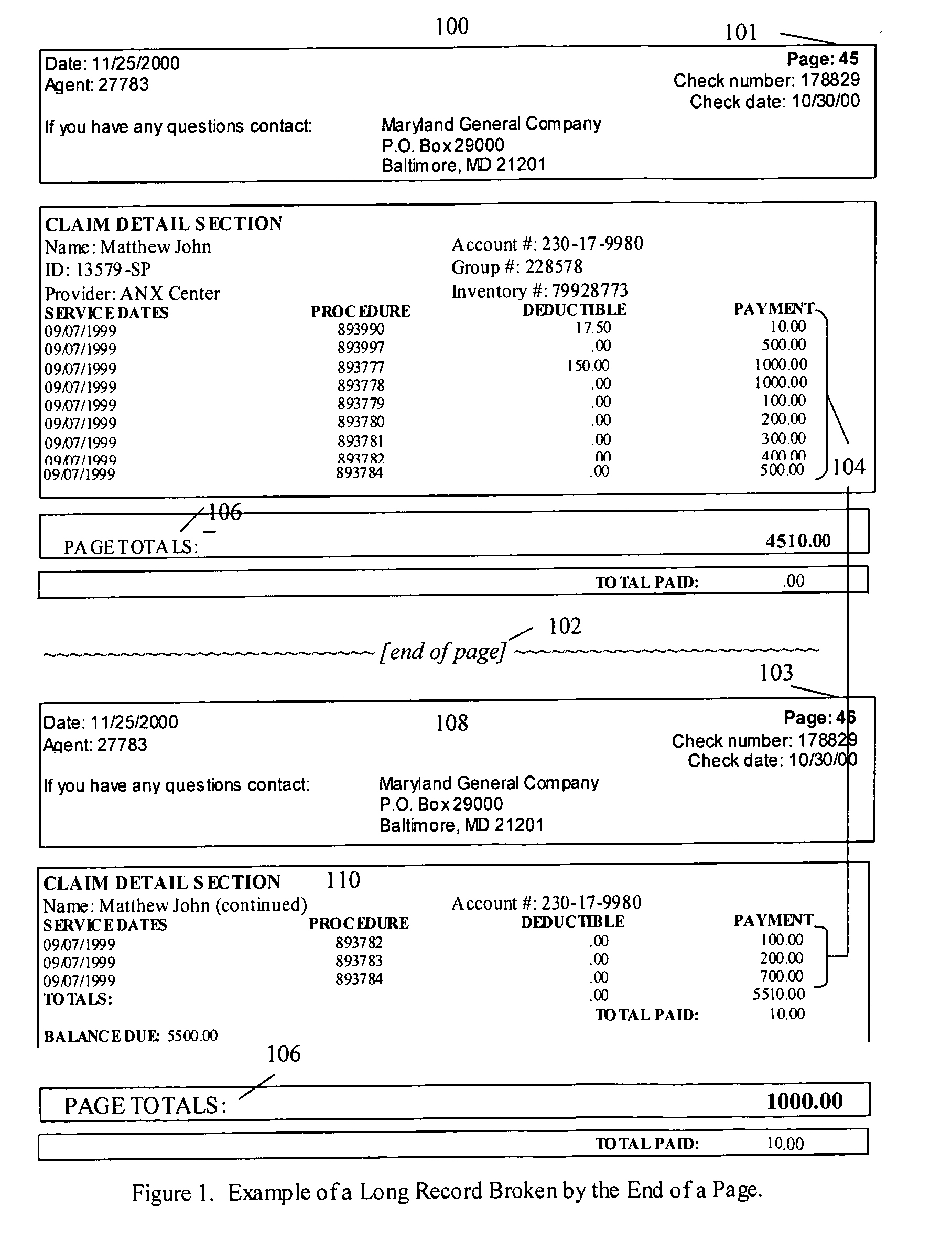 Method and system for extracting information from a document