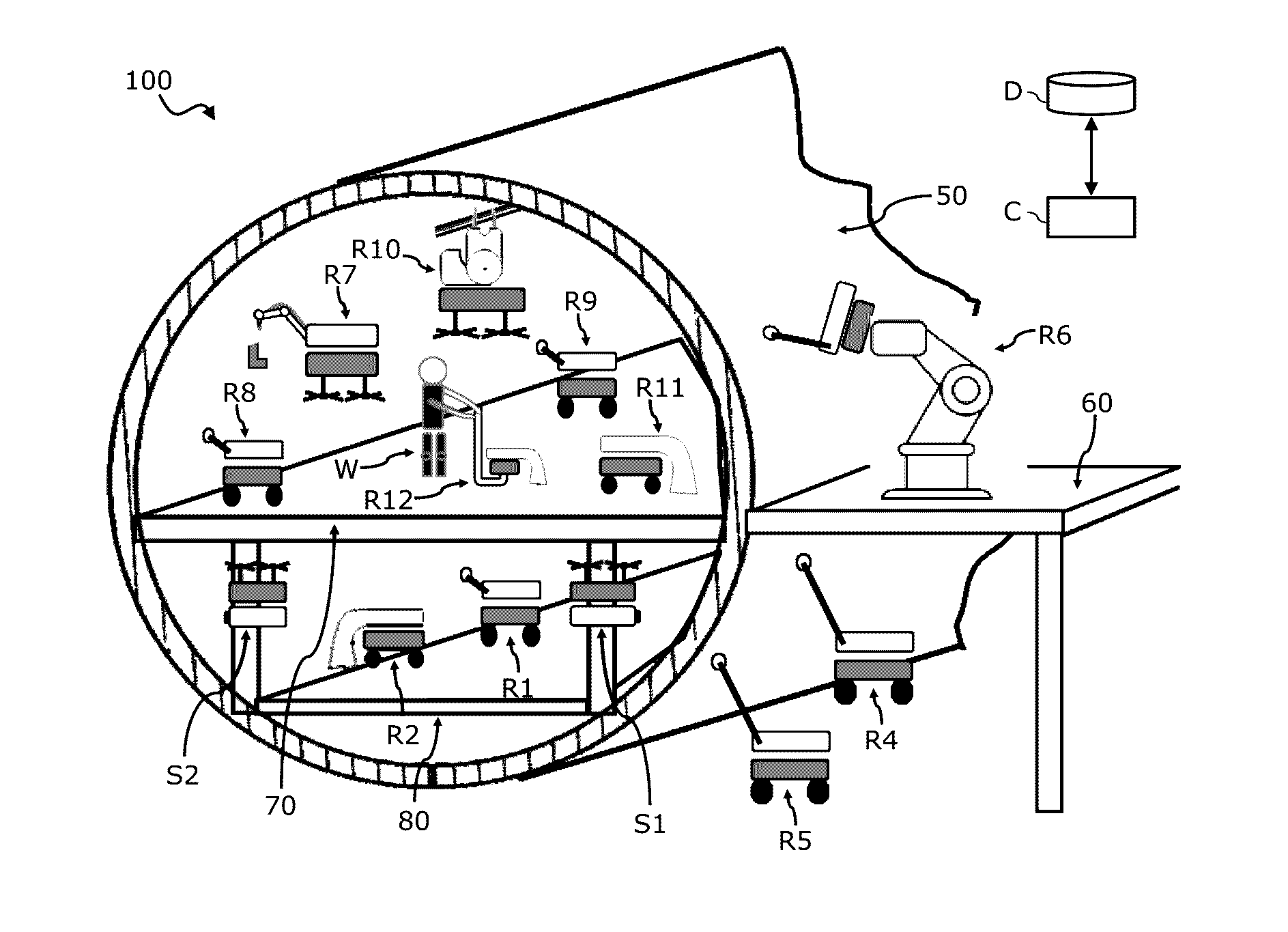 Modular robot assembly kit, swarm of modularized robots and method of fulfilling tasks by a swarm of modularized robot