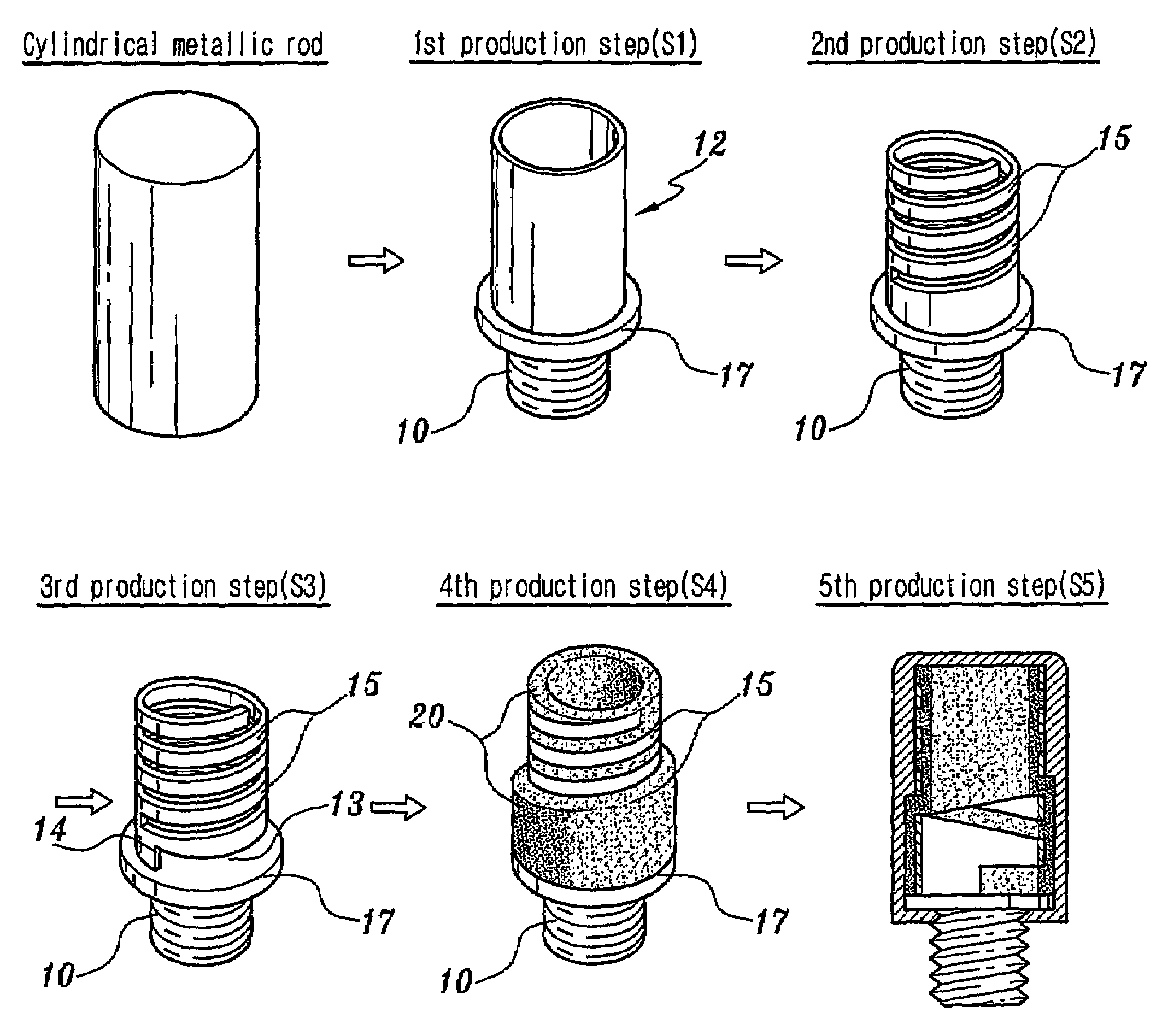 Multiple bands type antenna and method for producing the same