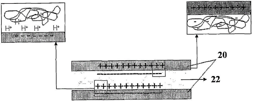 Energy charge storage device using a printable polyelectrolyte as electrolyte material