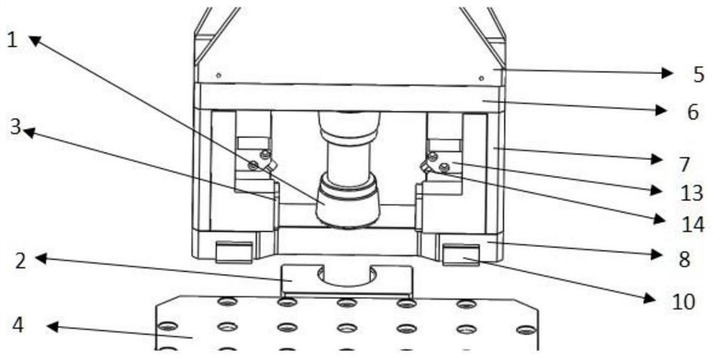 A pallet grabbing device that reduces the difficulty of robot teaching and its operating method