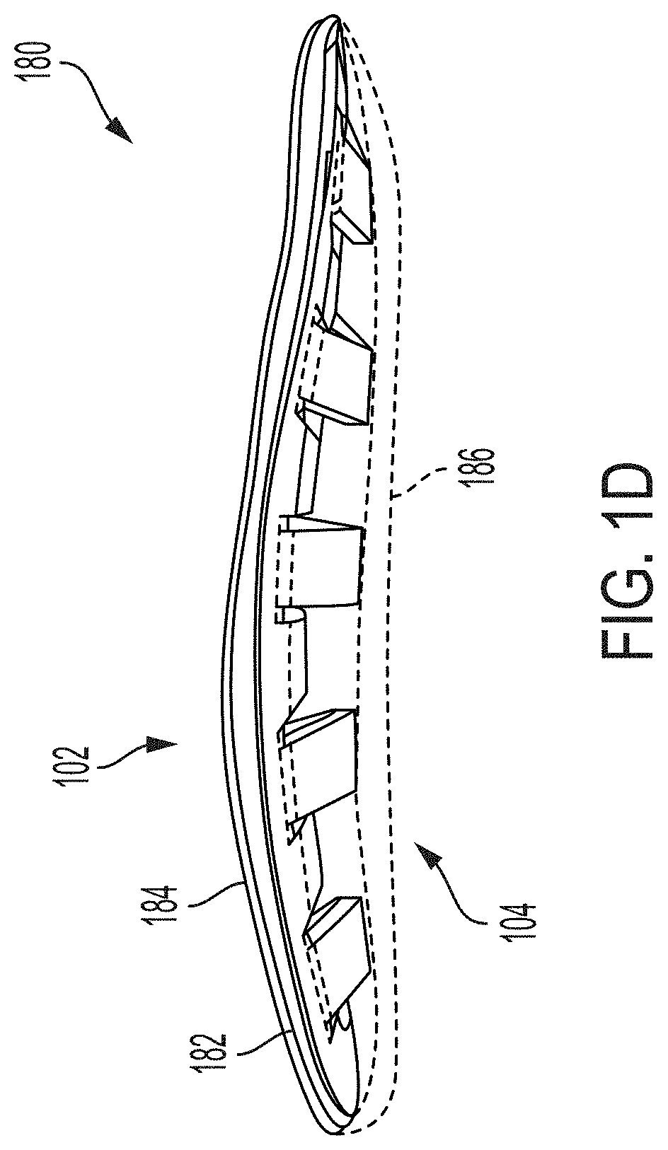 Flexible arch support for footwear