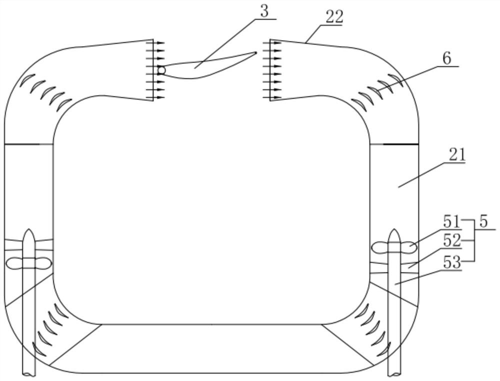 U-shaped circulating convection wing plate propelling device