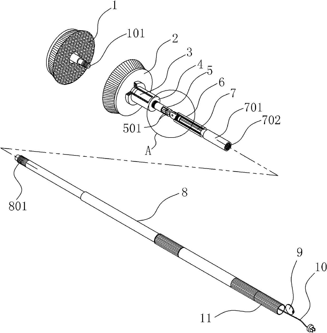 Multifunctional cleaning rod