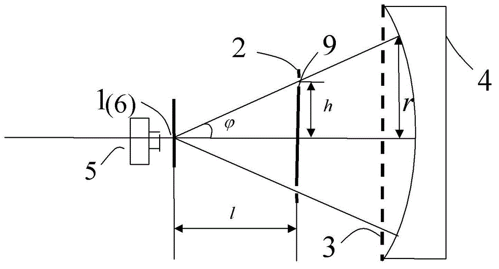 Large-caliber aspheric surface primary mirror detection device and method