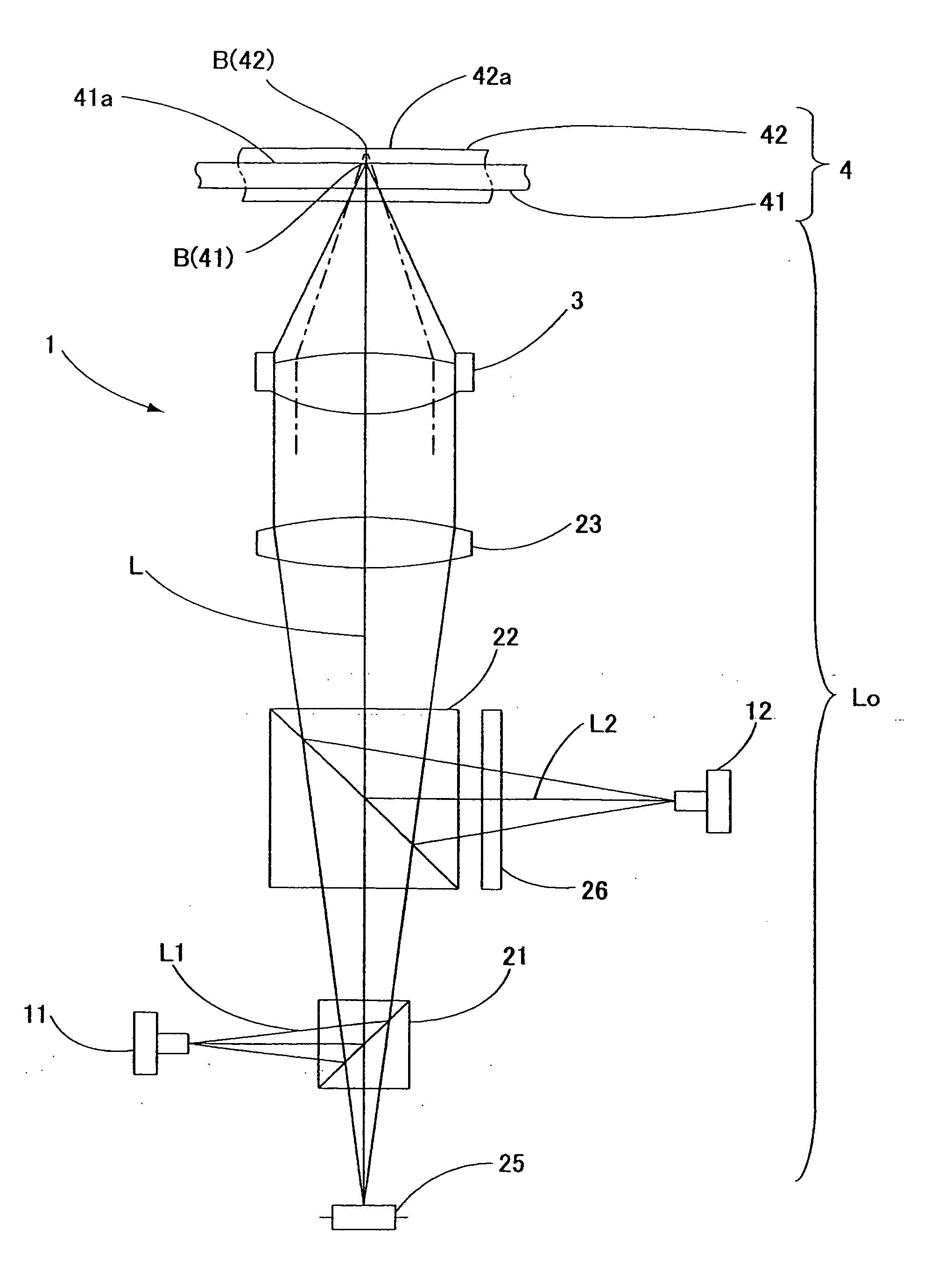 Zone phase correcting lens and optical head device